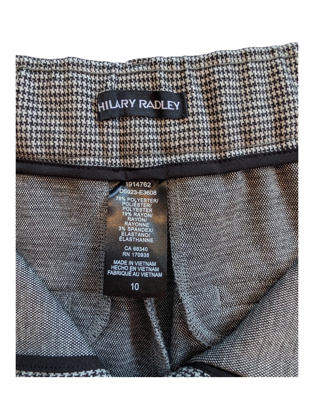 Hilary Radley Black And White Wide-Leg Women's Dress Pants - Picture 7 of 10